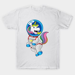 Unicorn as Astronaut in Space T-Shirt